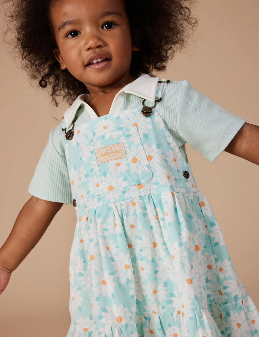 Goldie + Ace Tully Tiered Pinafore Dress Daisy Denim