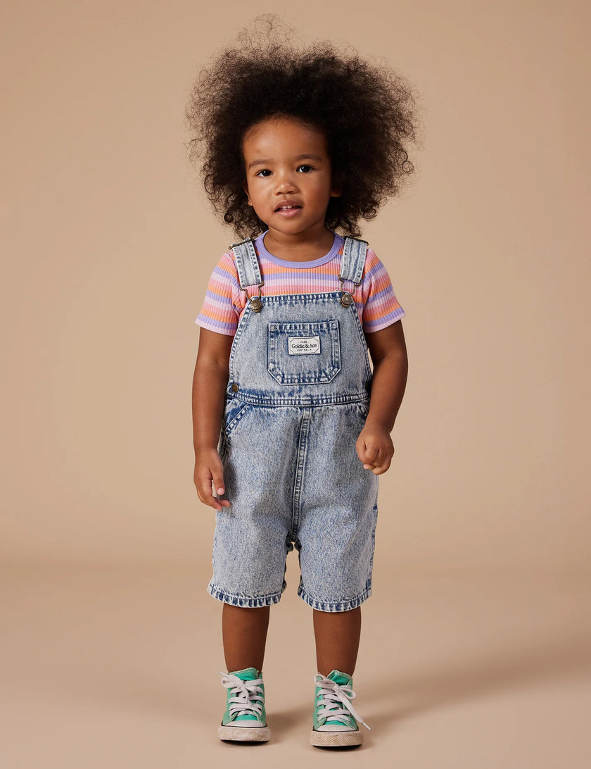 Goldie + Ace Burton Vintage Washed Denim Overalls
