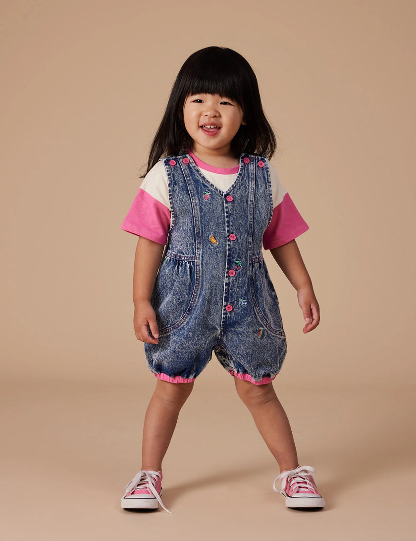Goldie + Ace Nina Fruity Denim Romper