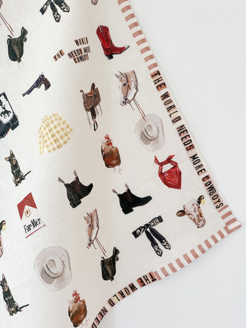 Whitney Spicer 'Stay Wild' Linen Tea Towel
