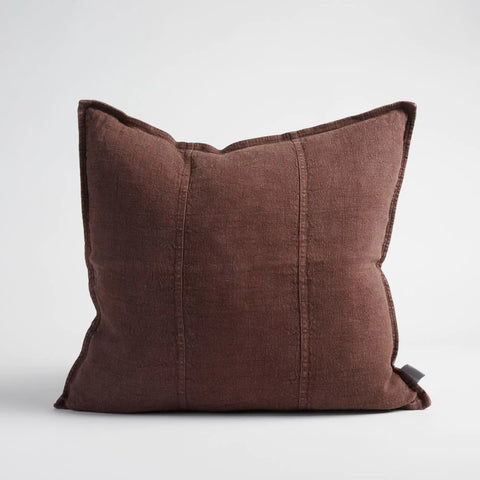 Luca Linen Cushion | Chocolate