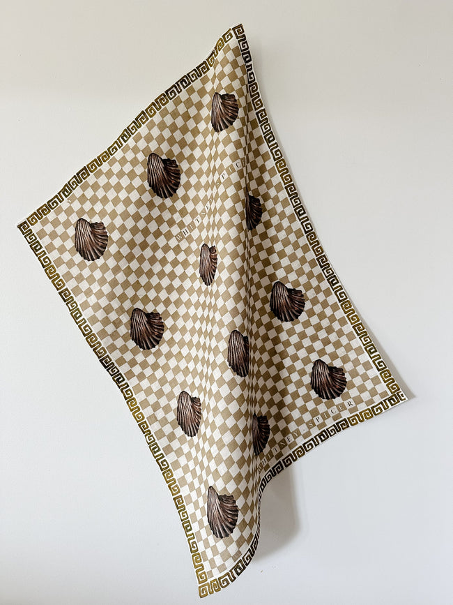 Whitney Spicer 'Hazel Shell' Linen Tea Towel