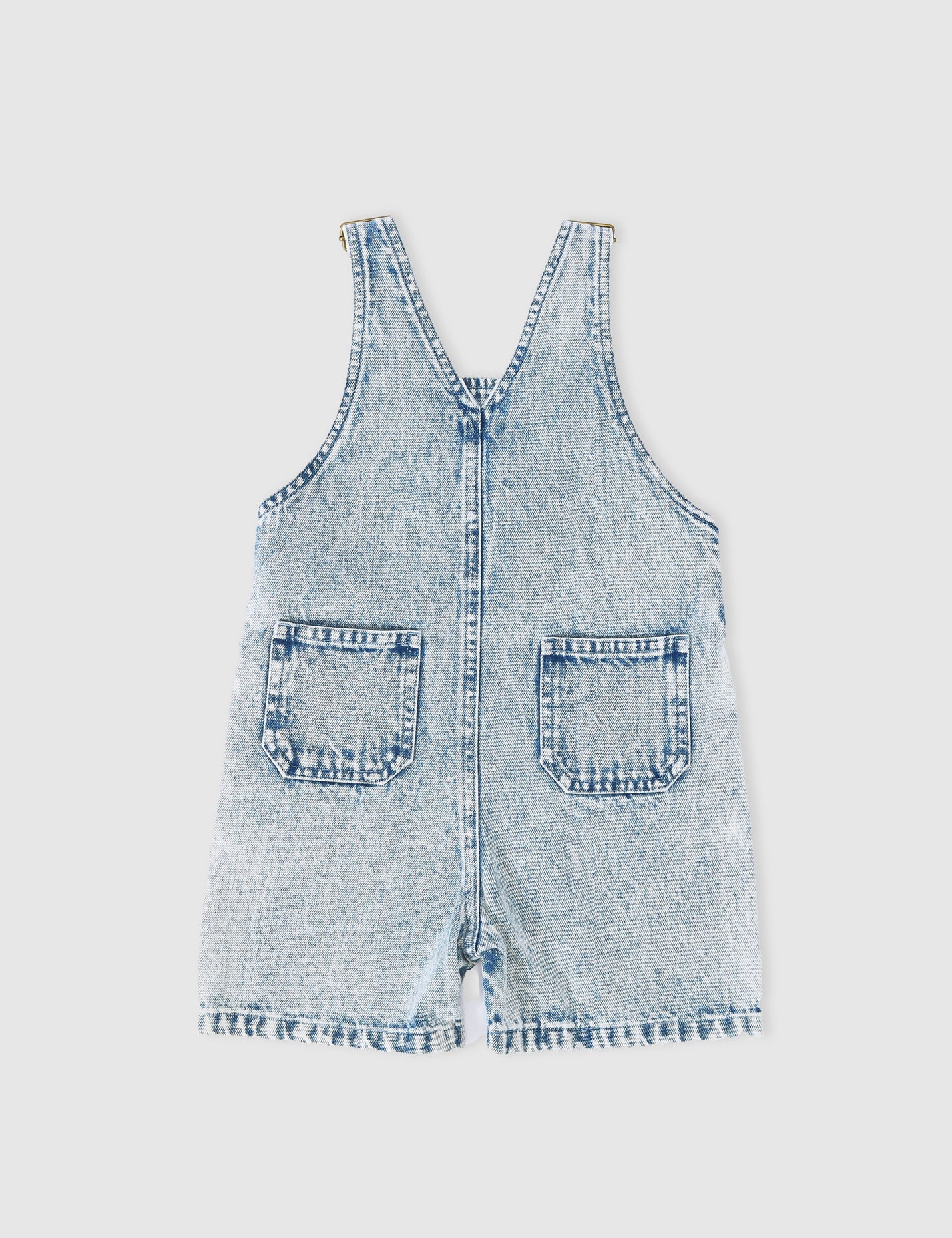 Goldie + Ace Burton Vintage Washed Denim Overalls Light Denim