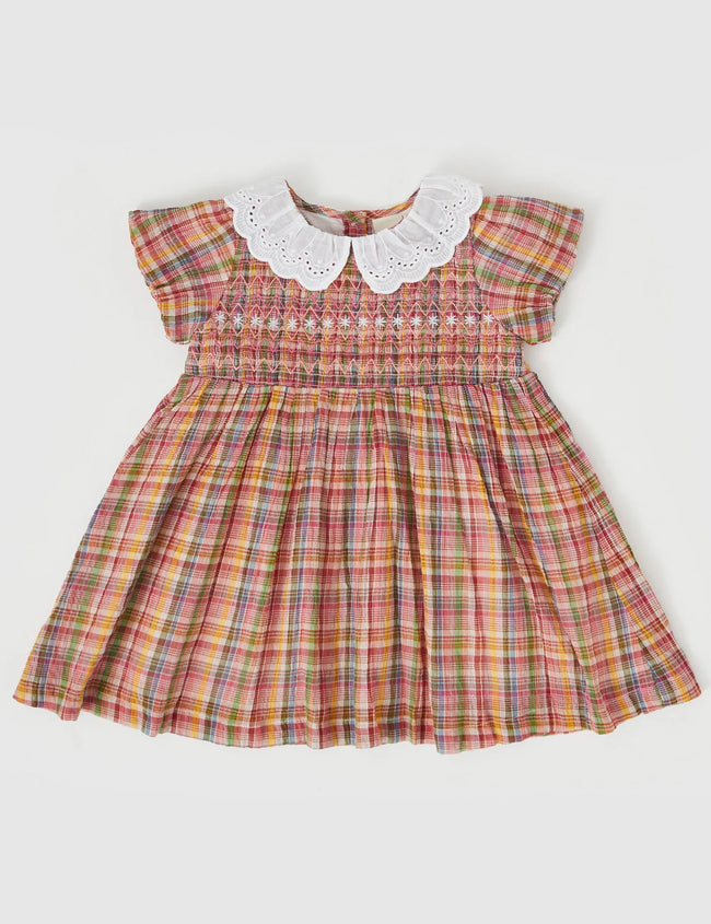Goldie + Ace Flo Smocked Dress Sweetie Check
