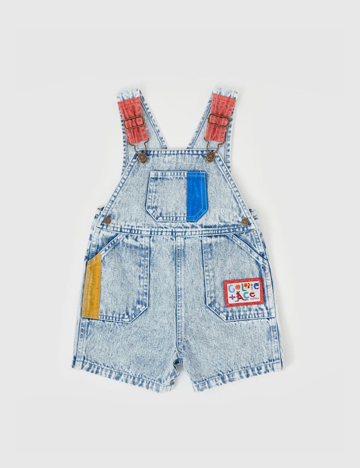 Goldie + Ace Burton Colour Pop Cargo Denim Overalls