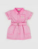 Goldie + Ace Piper Denim Belted Dress Bubblegum