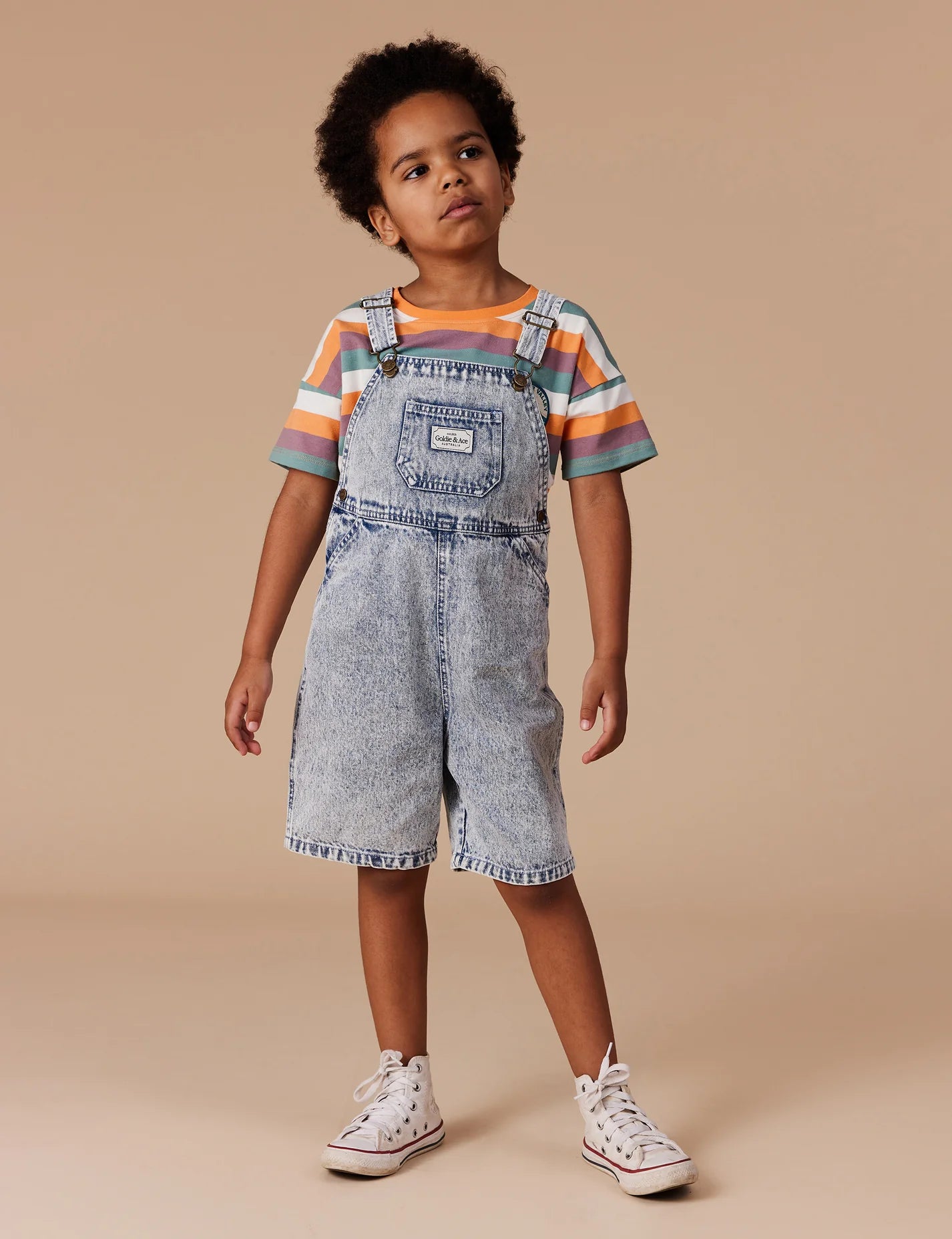 Goldie + Ace Burton Vintage Washed Denim Overalls