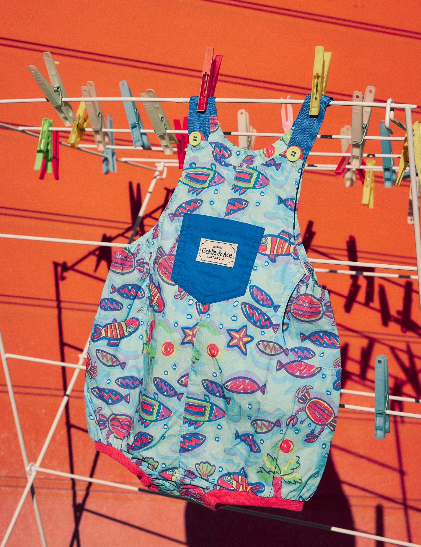 Goldie + Ace Remy Lightweight Baby Romper Daydream Island Crystal Clear