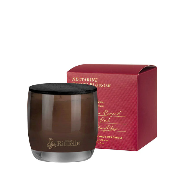 Nectarine, Honey Blossom, Bergamot, Vetiver Scented Soy Candle | 140gm