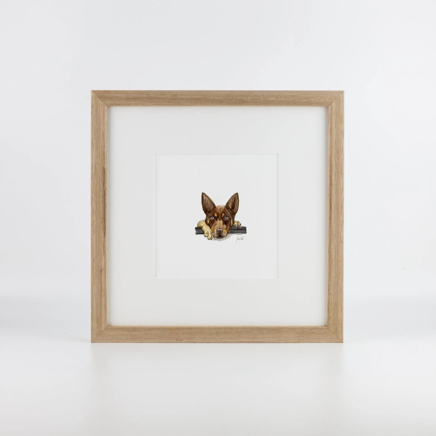 Sarah Smith Brown Kelpie Framed Print | Natural