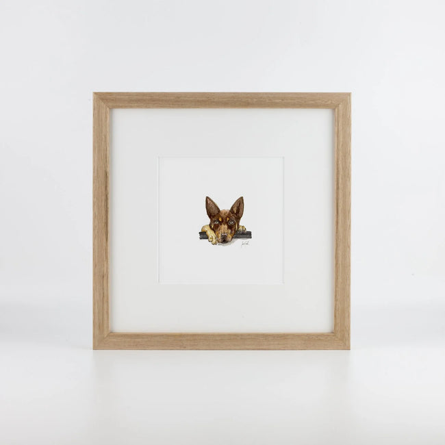 Sarah Smith Brown Kelpie Framed Print | Natural