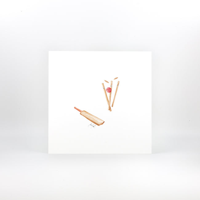 Sarah Smith Cricket Wickets Print