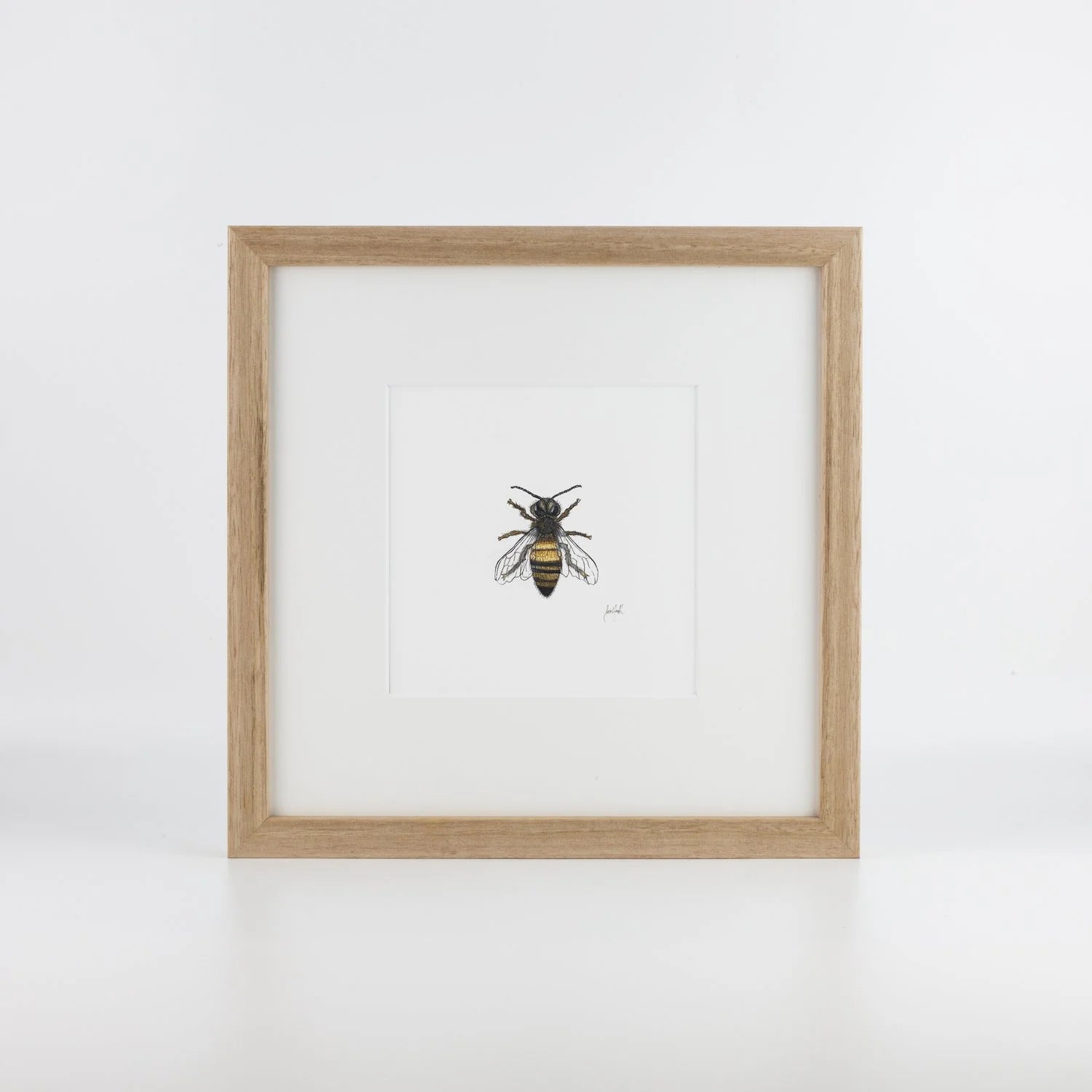 Sarah Smith Honey Bee Framed Print | Natural
