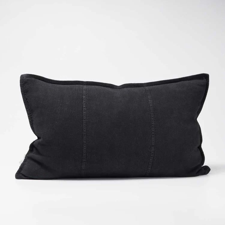 Luca Linen Cushion | Black