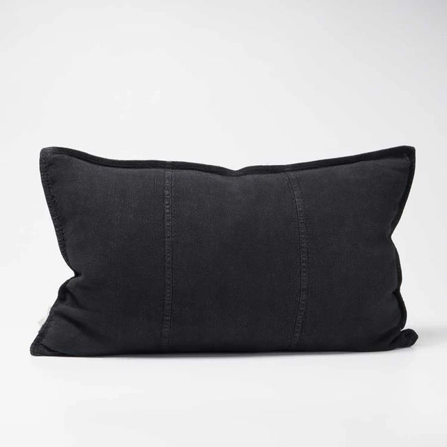 Luca Linen Cushion | Black