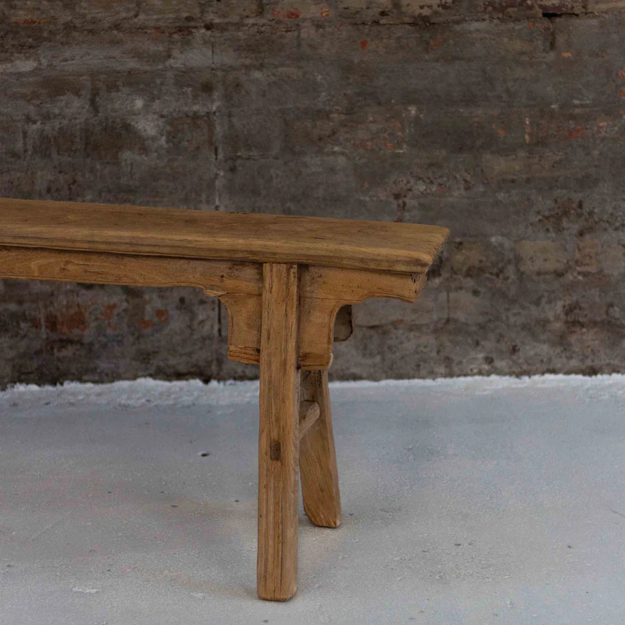 Elm Wood Old Workers Bench