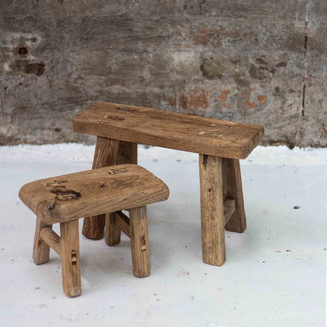 Elm Wood Workers Stool