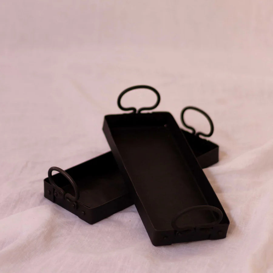 Revit Tray with Handles | Black