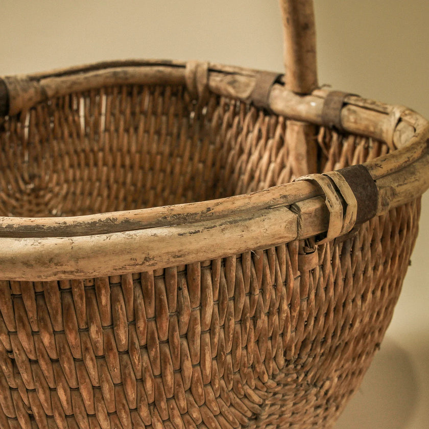 Chinese Vintage Reed Basket