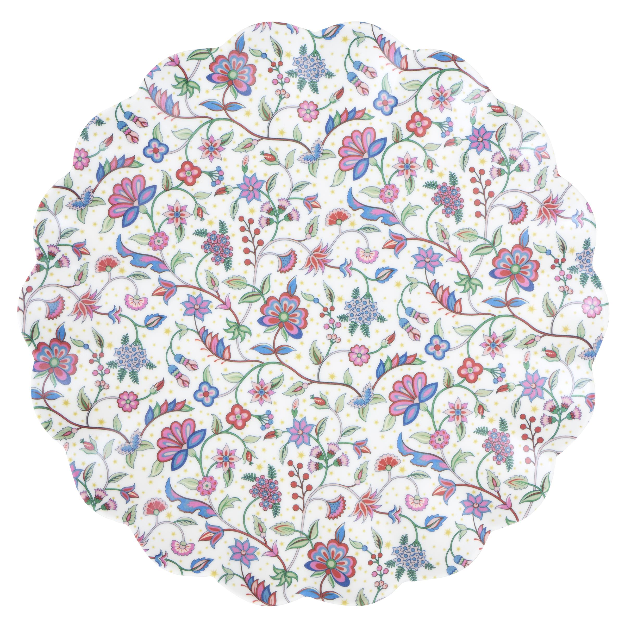 Meri Meri x Liberty Red & Green Reusable Plates | Large (Pack of 6)