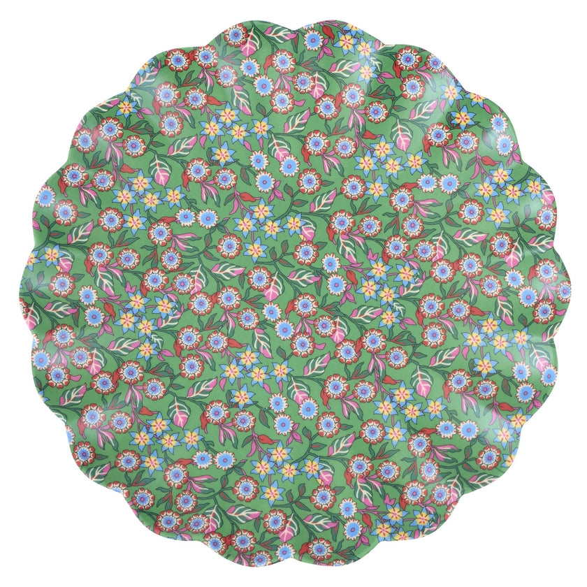 Meri Meri x Liberty Red & Green Reusable Plates | Large (Pack of 6)