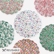 Meri Meri x Liberty Red & Green Reusable Plates | Large (Pack of 6)