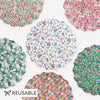 Meri Meri x Liberty Red & Green Reusable Plates | Large (Pack of 6)