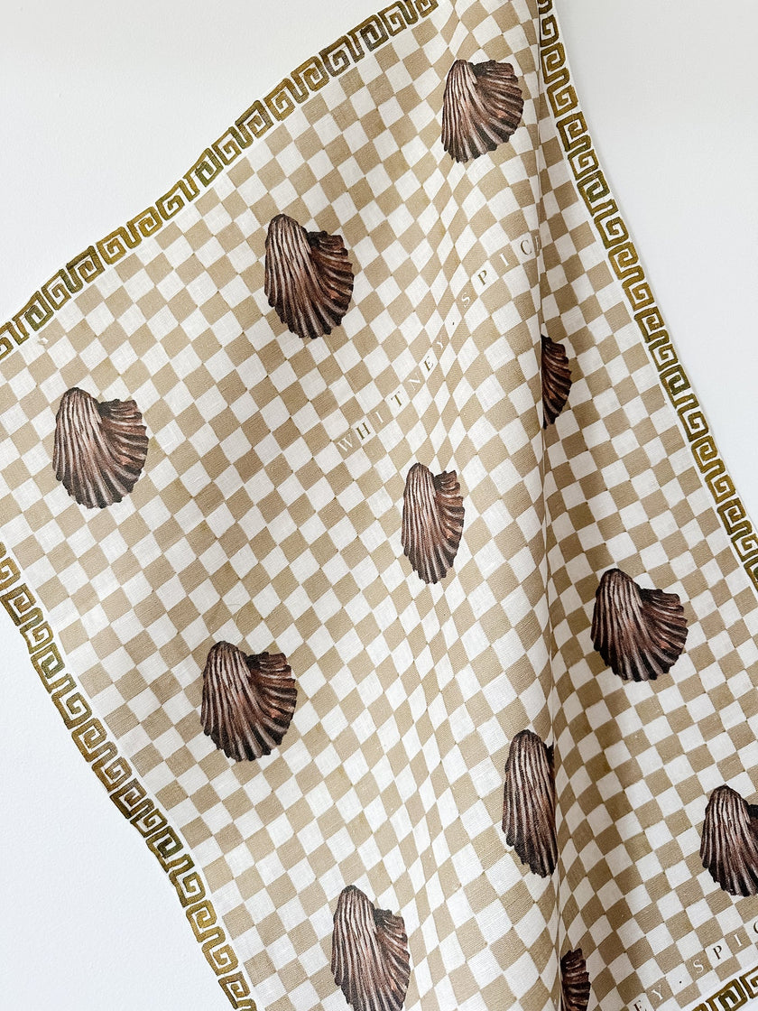Whitney Spicer 'Hazel Shell' Linen Tea Towel