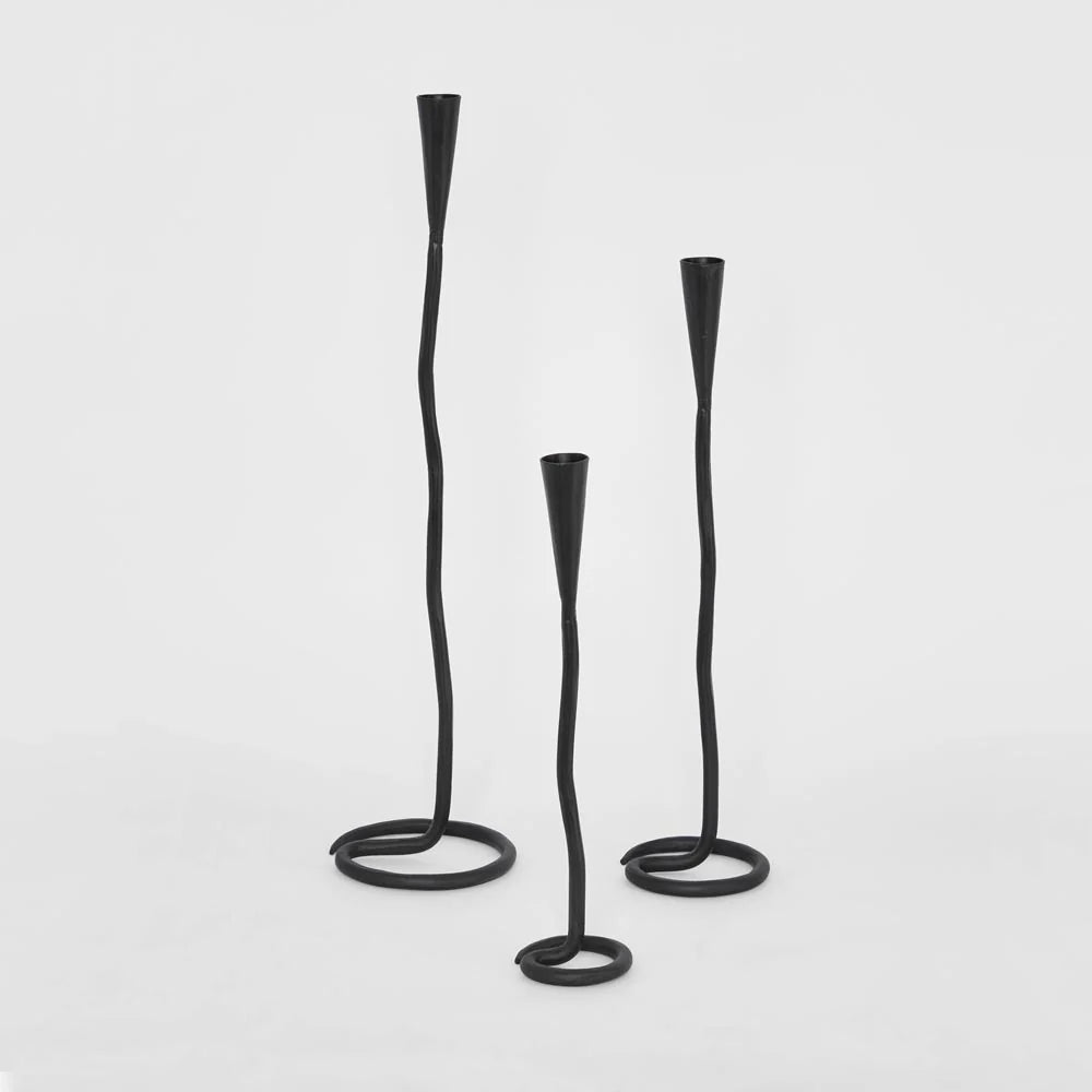 Mordan Forged Iron Candle Holder
