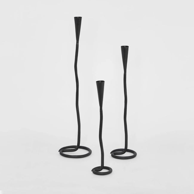 Mordan Forged Iron Candle Holder