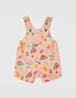 Golide + Ace Burton Fruit Salad Linen Overalls Peach Multi