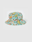 Golide + Ace Goldie Dino Jungle Linen Bucket Hat Sea Foam