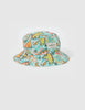 Golide + Ace Goldie Dino Jungle Linen Bucket Hat Sea Foam