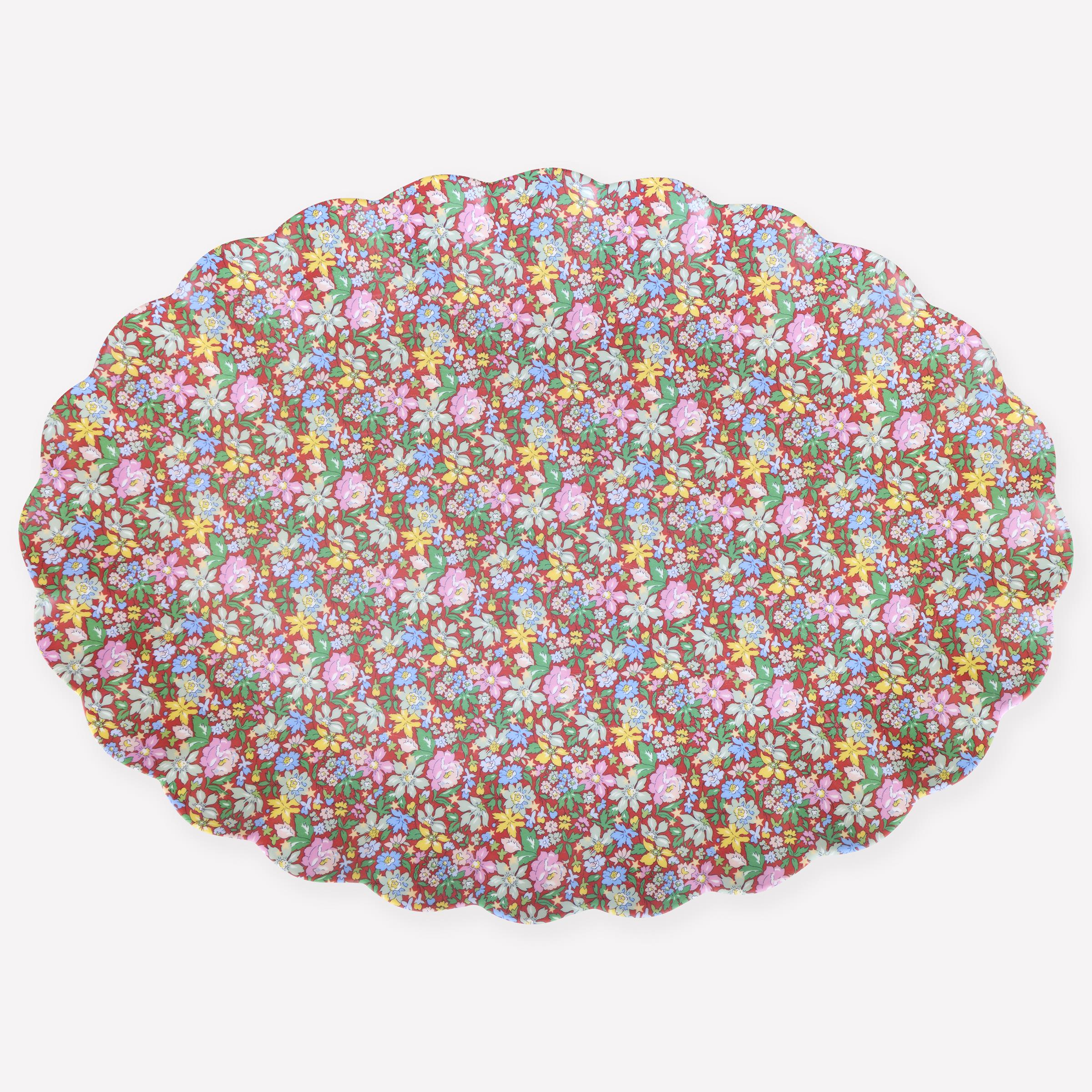 Meri Meri x Liberty Julia Star Reusable Platter