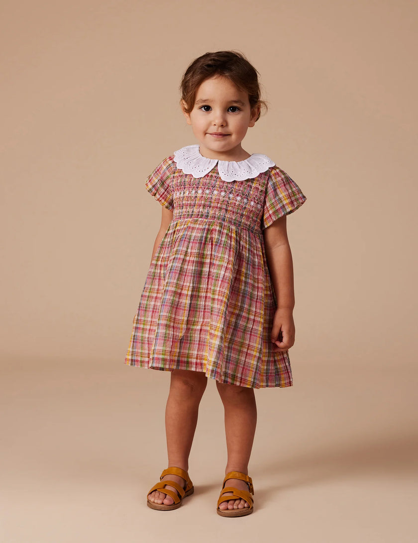 Goldie + Ace Flo Smocked Dress Sweetie Check