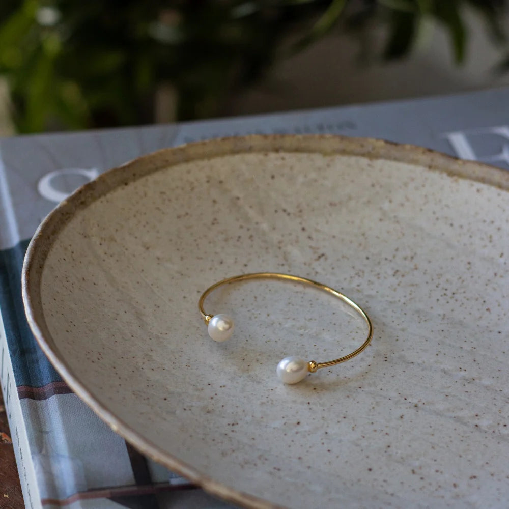 KEIR Penelope Twin Baroque Pearls Bangle