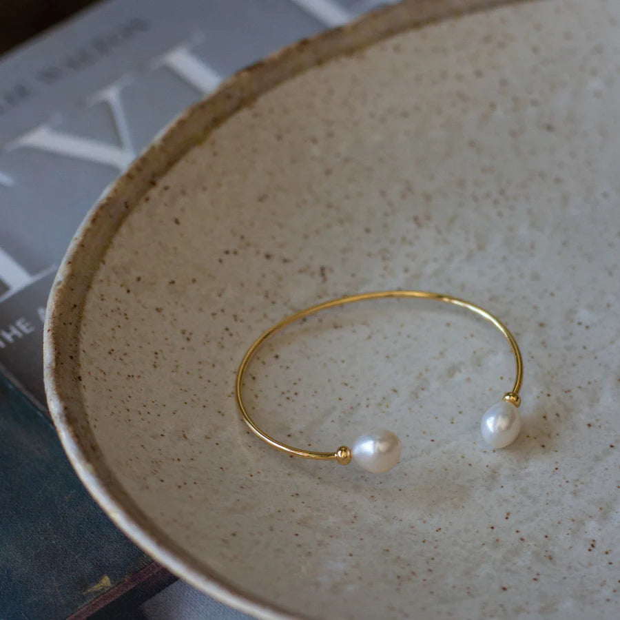 KEIR Penelope Twin Baroque Pearls Bangle