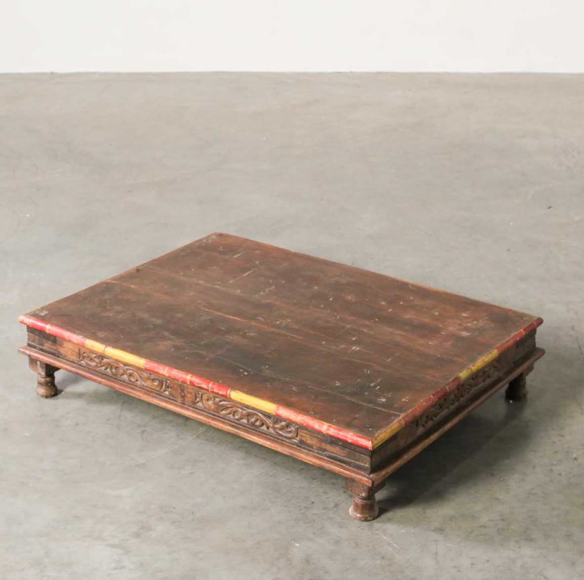 Vintage Indian Wooden Bajot