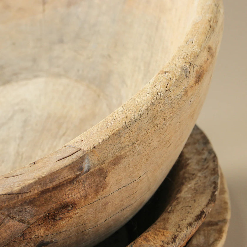 Vintage Indian Bleached Parat Bowl