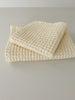 100% Organic Cotton Bamboo Waffle Face Cloth | Cream