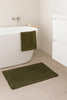 Microfiber Waffle Non slip Bath Mat | Deep Olive