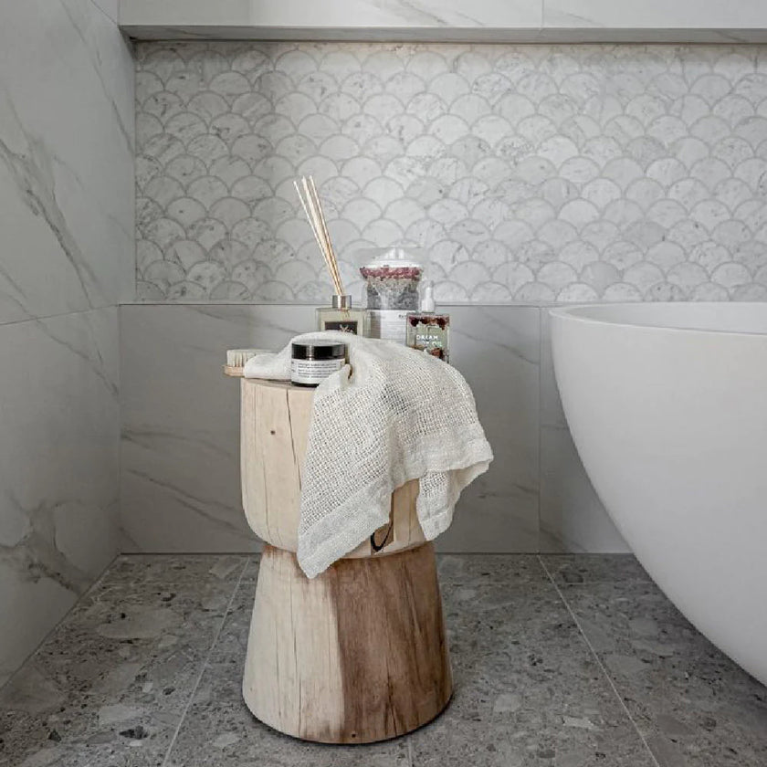 Hand Woven Linen Hand Towel - Ivory