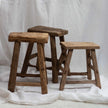 Elm Wood Old Rectangle Stool