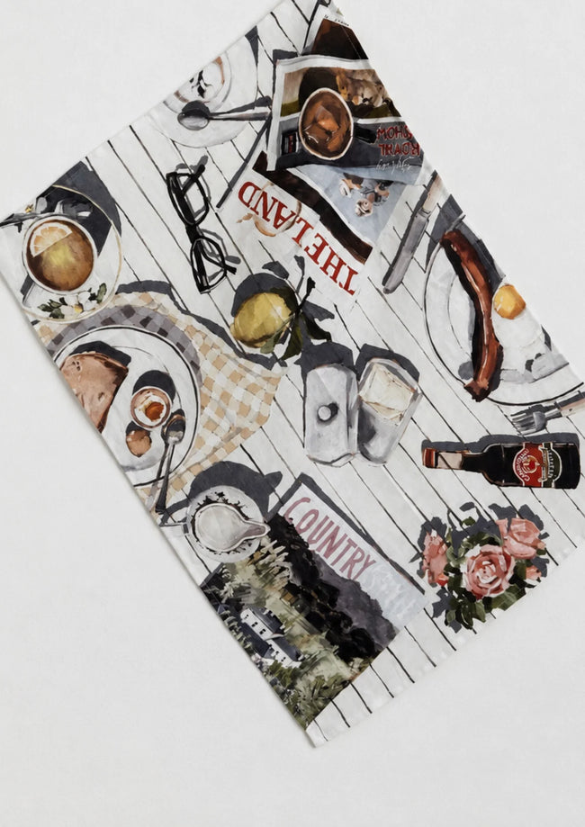 Farm Mornings | Linen Tea Towel