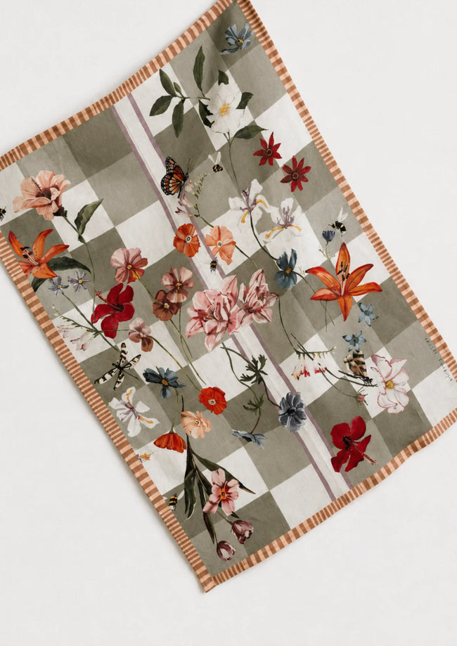 Flora | Linen Tea Towel