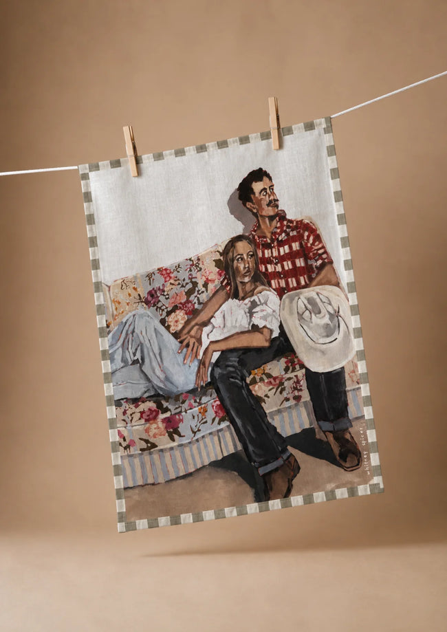 Forever Your Darling | Linen Tea Towel
