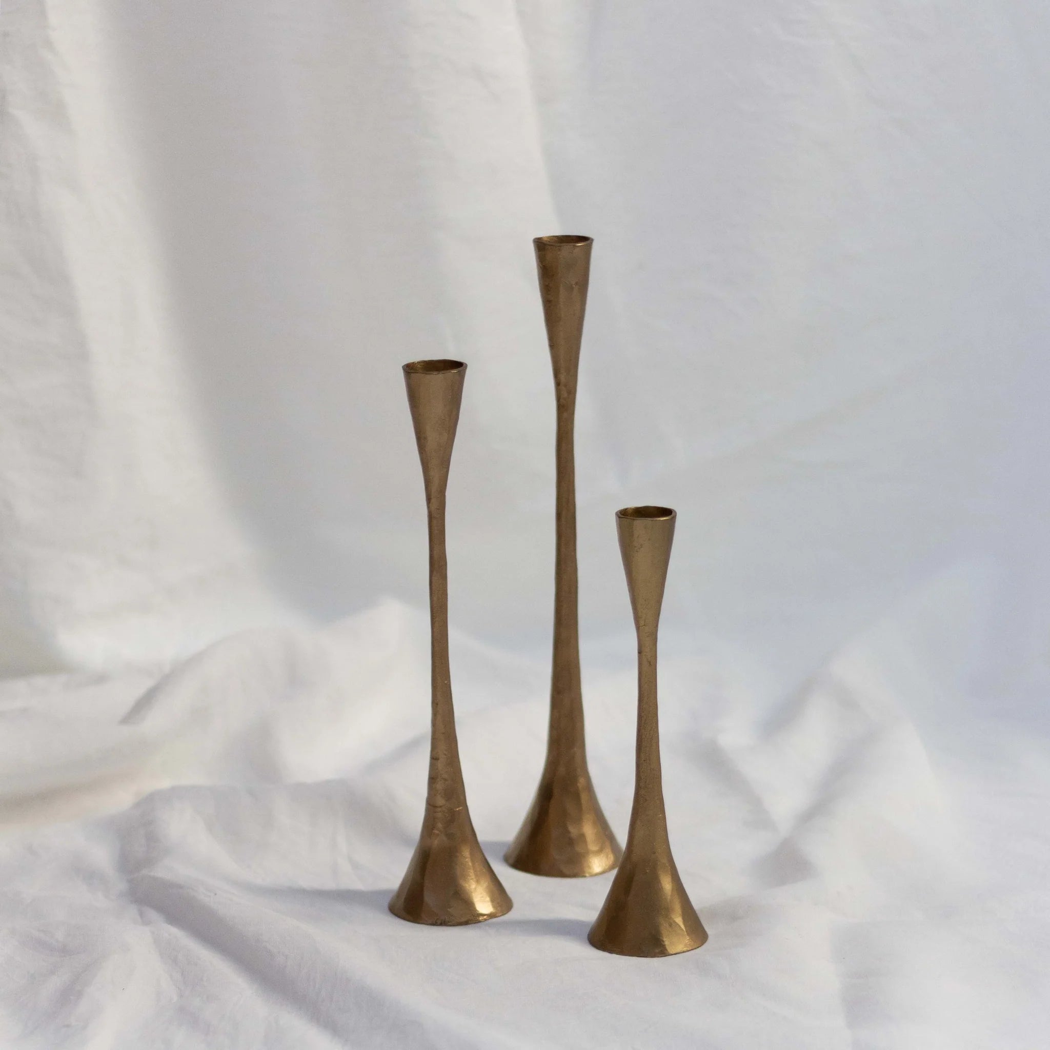 Forged Candle Pillar | Antique Brass