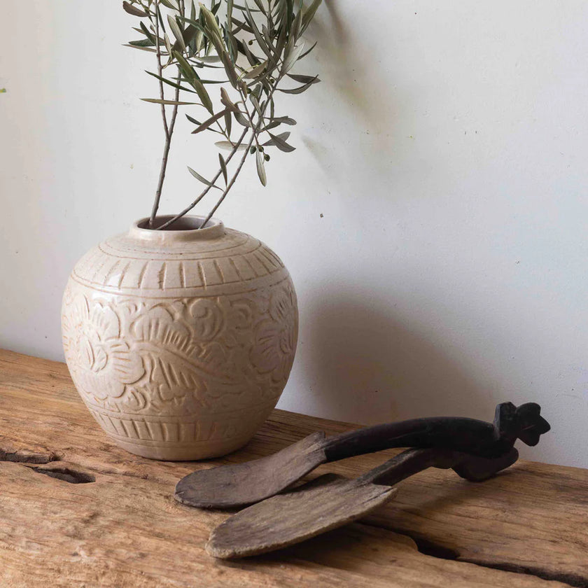 Vintage Indonesian Paddle Spoon