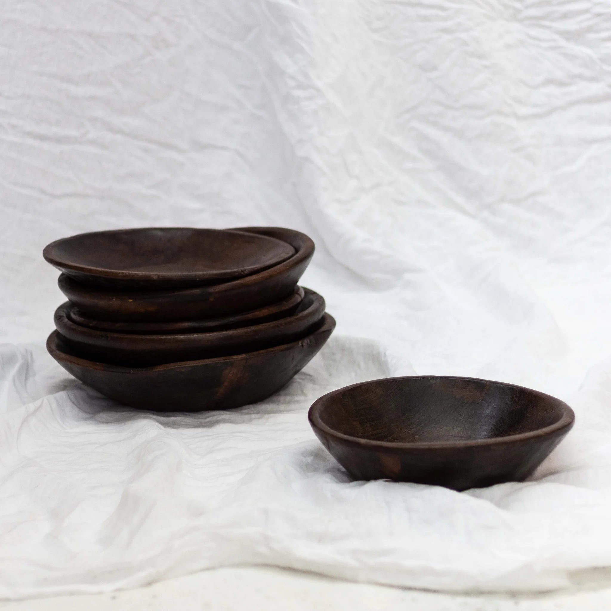 Indian Wooden Chapati Bowl