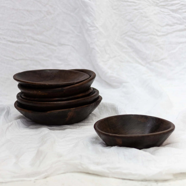 Indian Wooden Chapati Bowl